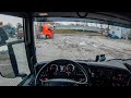 Driving Scania R410 POV - Bytom Poland 4K