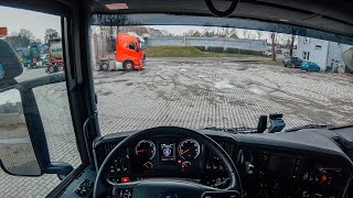 Driving Scania R410 POV - Bytom Poland 4K