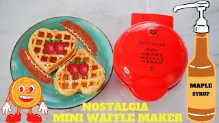 NOSTALGIA MY MINI WAFFLE MAKER REVIEW: HOW TO