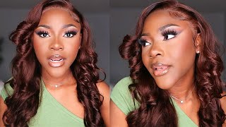 CHOCOLATE BROWN WIG INSTALL Ft. Tinashe Hair | Stephanie Moka