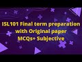 ISL101 final term preparation original paper By Helping Hands|version |