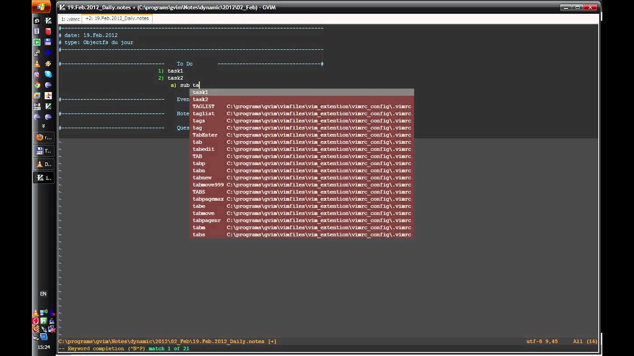 vim fwk notes plugin tutorial - YouTube
