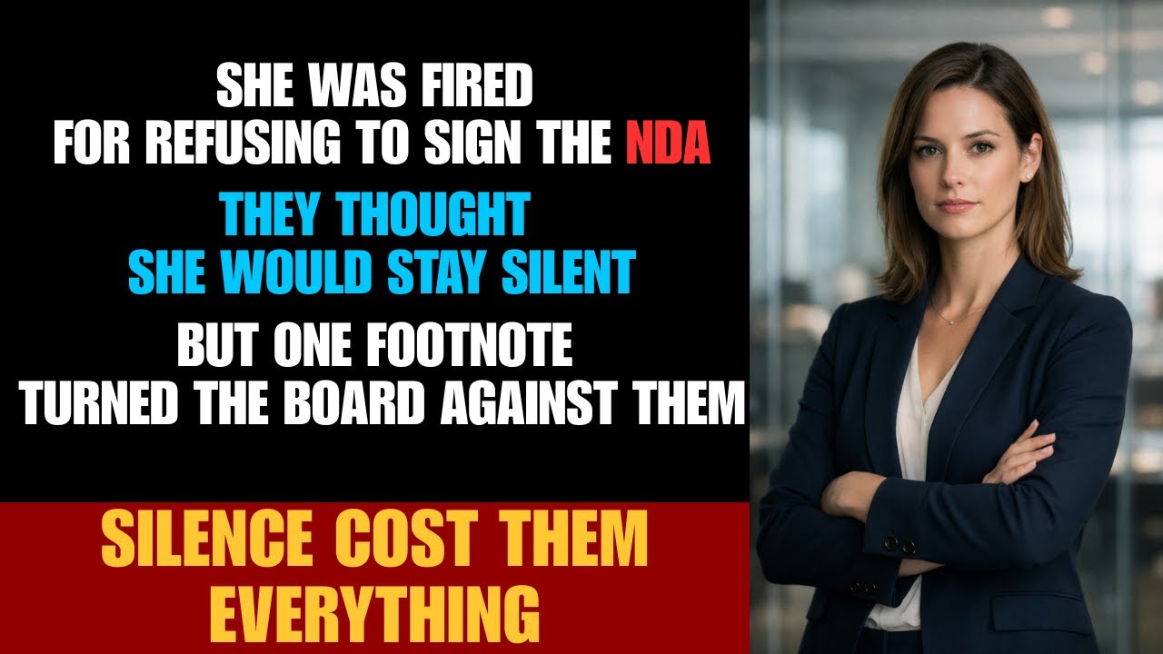 She Refused to Sign the NDA — and the Board Turned on Her Boss