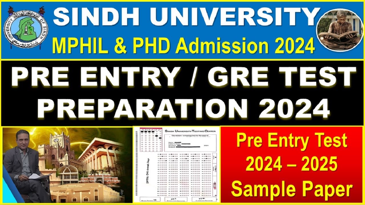 Sindh University Pre Entry Test Preparation 2024 for MPhil /PhD ...