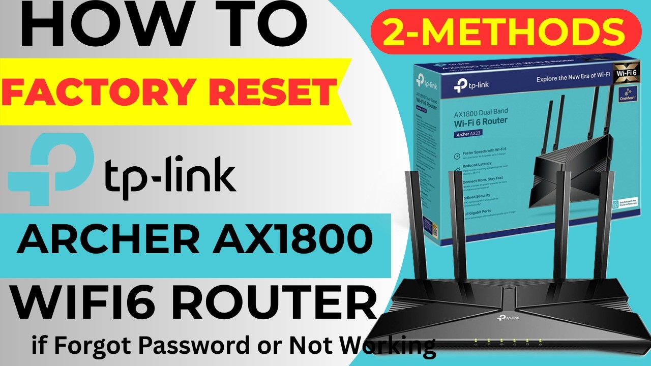 Curated visual reference: Visual Reference: Tp Link Ax1800 WiFi 6 Router Factory Reset If Login