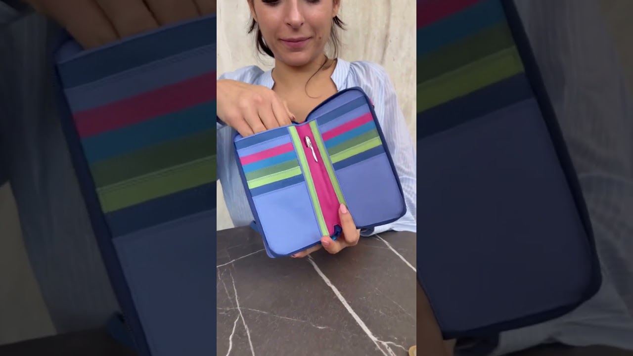 Zip Round Multi Purse with Shoulder Strap Sangria Multi | All