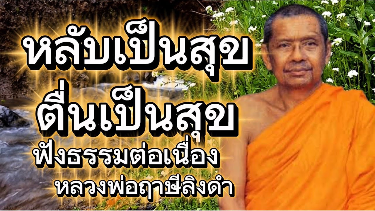 หลับเป็นสุขตื่นเป็นสุข ฟังธรรมต่อเนื่องหลวงพ่อฤาษีดำ￼