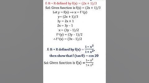 Maths 1A Functions VSAQ
