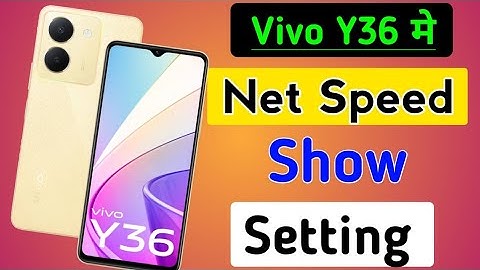 Vivo Y36 Net Speed Setting/How to show net speed in vivo y36/net speed on status bar in vivo y36