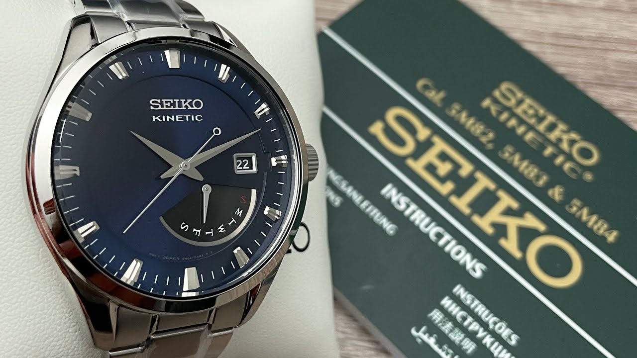Seiko Kinetic Blue Dial Stainless Steel Men's Watch SRN047P1 (Unboxing)  @UnboxWatches - YouTube