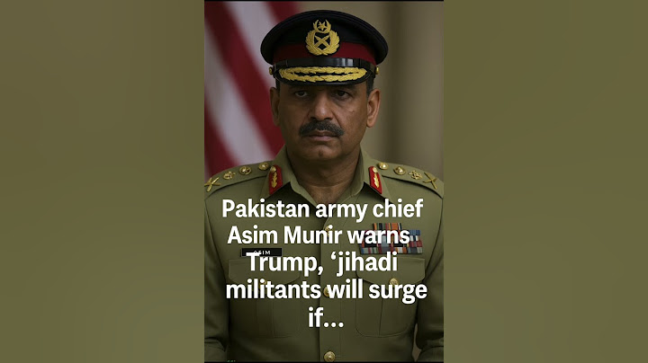 Pakistan Army Chief Asim Munir warns Trump: Jihadi militants will surge if Irans regime collapses
