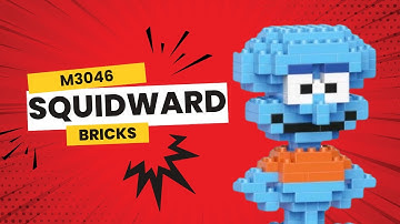 Build Squidward! 🎨 M3046 Cute Bricks Toy Step-by-Step