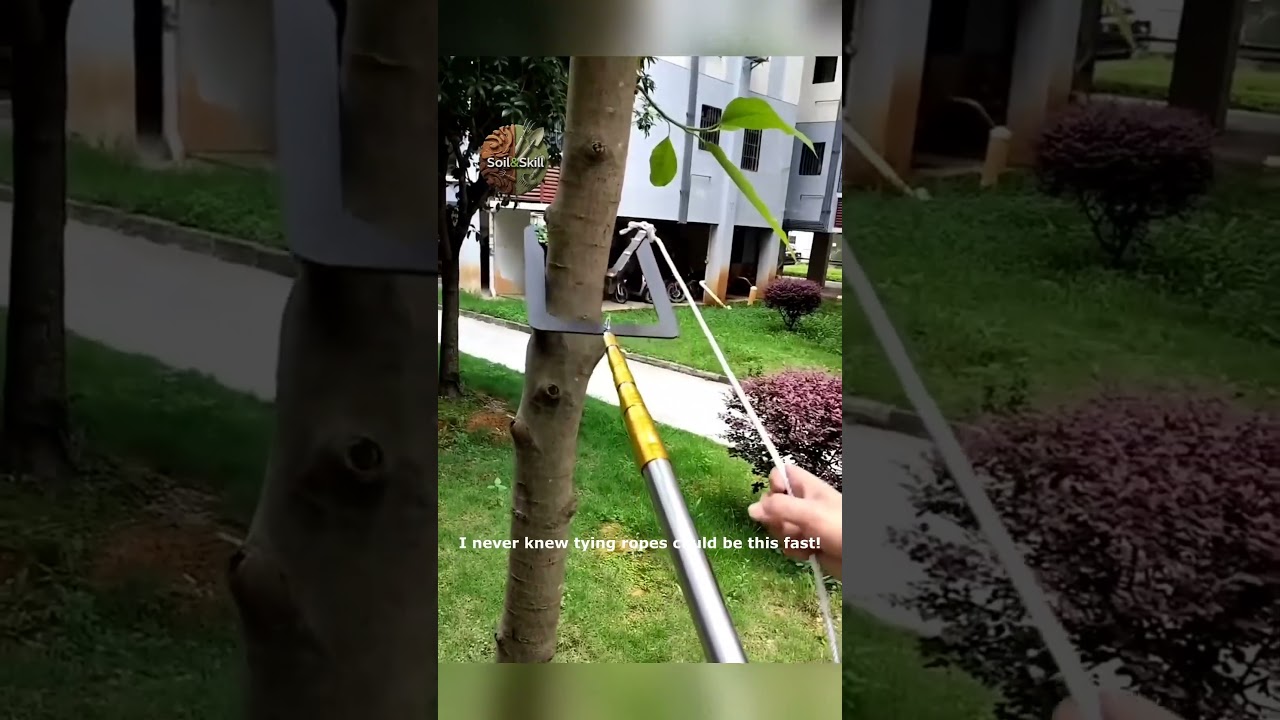 Unique Tool for Super Fast Tree Rope Knots!