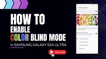 Samsung Galaxy S24 Ultra : How to enable and use the color correction feature or color blind mode