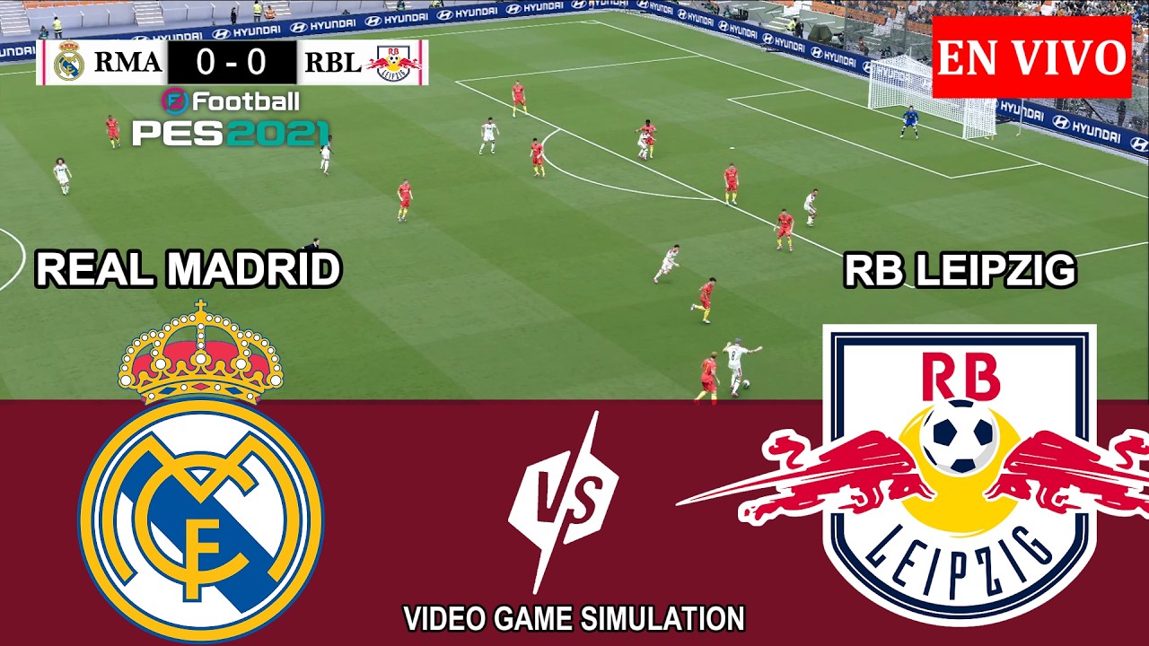 🔴En Vivo : Real Madrid vs RB Leipzig, PES 21 Gameplay | Campeones de la UEFA 26/27 | Simulación