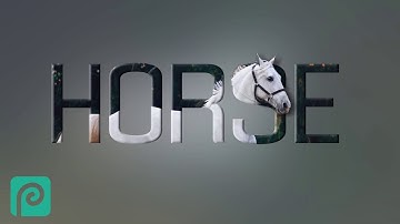 How to Add Image inside a Text in Photopea | Browser Photoshop