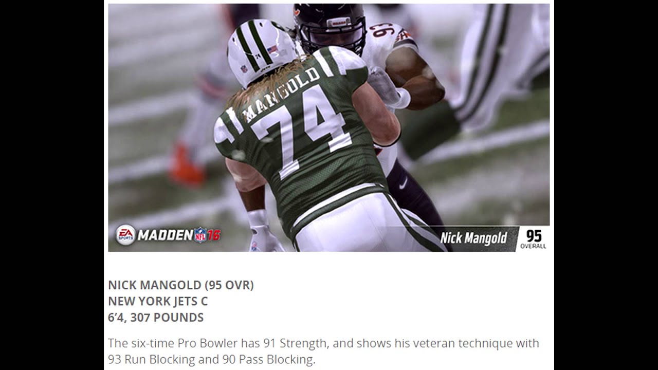 Madden 16 Top 5 Offensive  Lineman! 1080p!! 98 OVR Marshal Yanda??
