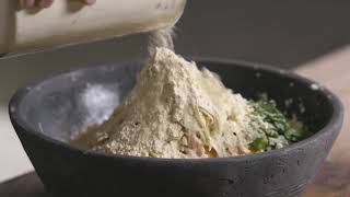Jamie Oliver Cooking a Bhaji Burger