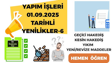 İLANI 01.09.2025 TEN SONRA YAPILAN YAPIM İŞLERİ-5 #4734 #keşfet #ihale #mevzuat #ekap