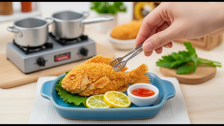 Yummy Miniature Blooming Fish Fried Recipe 🐟  Cooking Mini Food In Miniature Kitchen