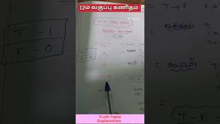 12ம் வகுப்பு கணிதம் மெய்மை அட்டவணை ||12th maths truth table in tamil