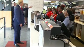 Trump goes to ATL Chick Fil-A to spread his racism!