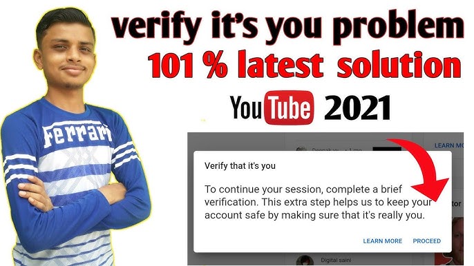 Yt studio Verify that it's You Proceed Problem