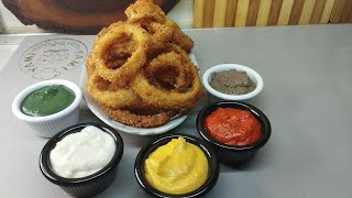 246 # Crispy onions with 5 sauces - delicious variety of colors and flavors - SUB - Yami Yami