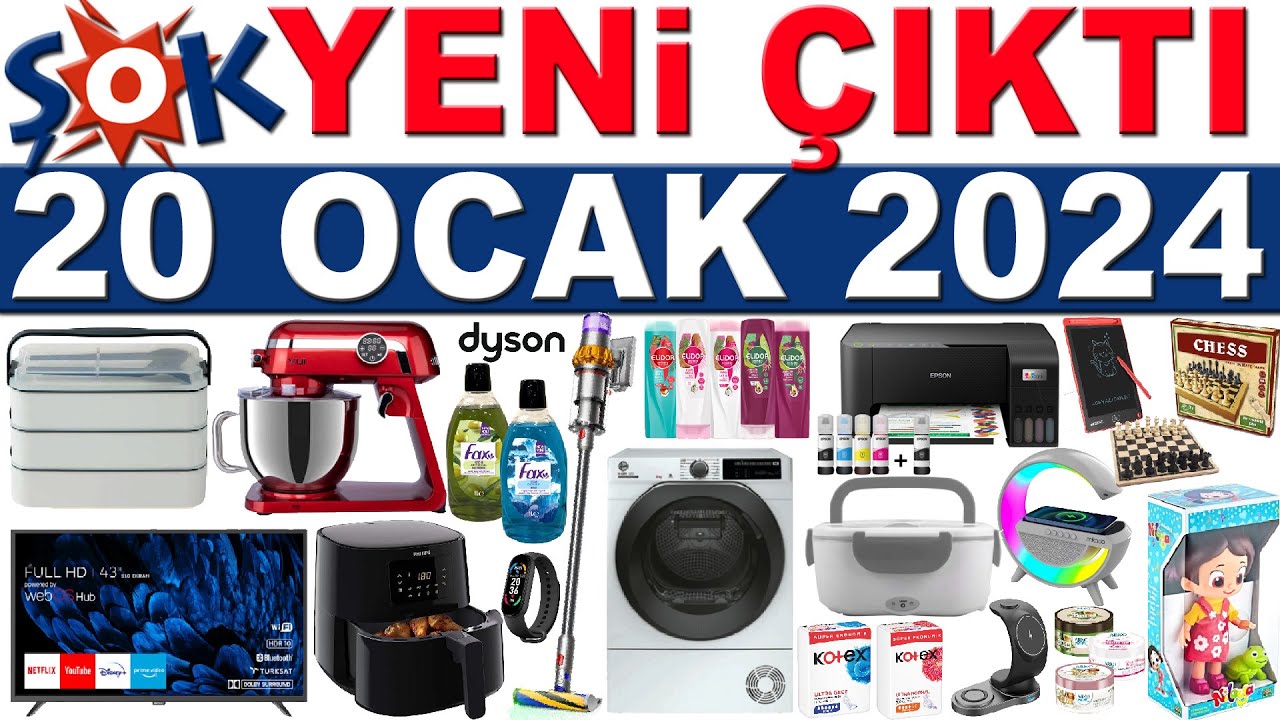 ŞOK 20 OCAK 2024 KATALOĞU DYSON ŞARJLI SÜPÜRGE ŞOK KAMPANYA VE