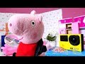 Peppa Wutz und Schorsch werden Detektive. Spielzeugvideo für Kinder.