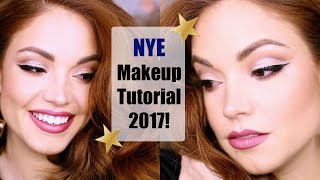 NYE Makeup Tutorial!! GLITTER CUT CREASE! 2017
