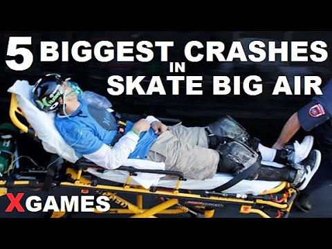 5 of the BIGGEST CRASHES in Skateboard BIG AIR History | X Games