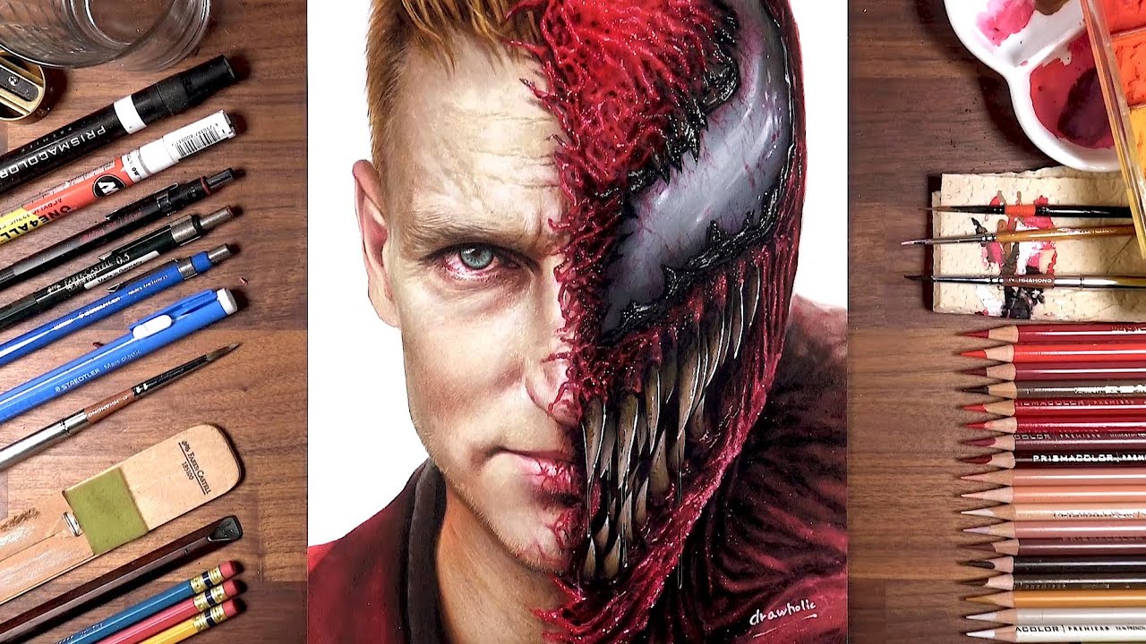 Drawing Carnage (Woody Harrelson) | drawholic - YouTube