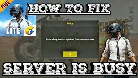 Solved Problem server is busy PUBG MOBILE LITE( working 2018 )