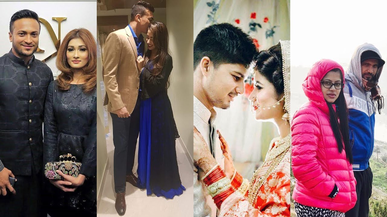Bangladesh Cricket Team With Wife