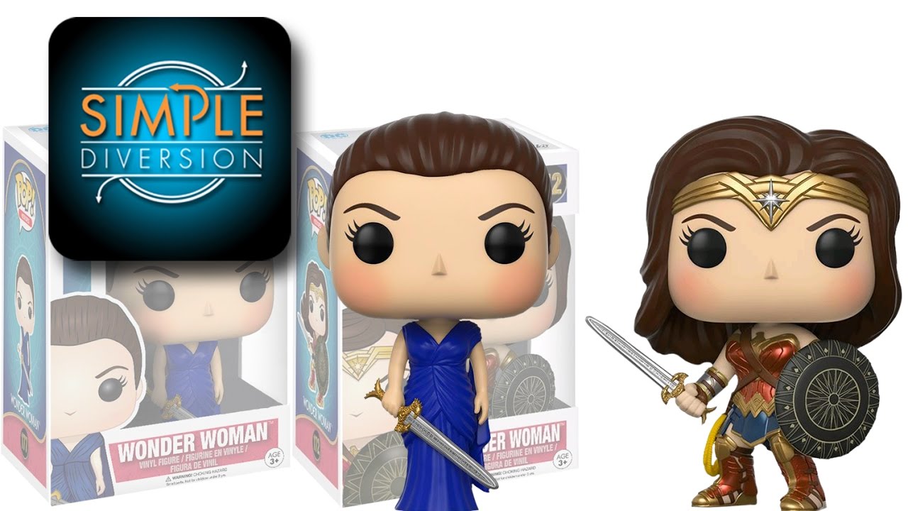funko pop wonder woman blue dress Funko DC Comics: 'Wonder Woman' Movie Pop! Heroes Vinyl Figure #177  Gal  Gadot as Diana of Themyscira (Blue Gown) (GameStop Exclusive)