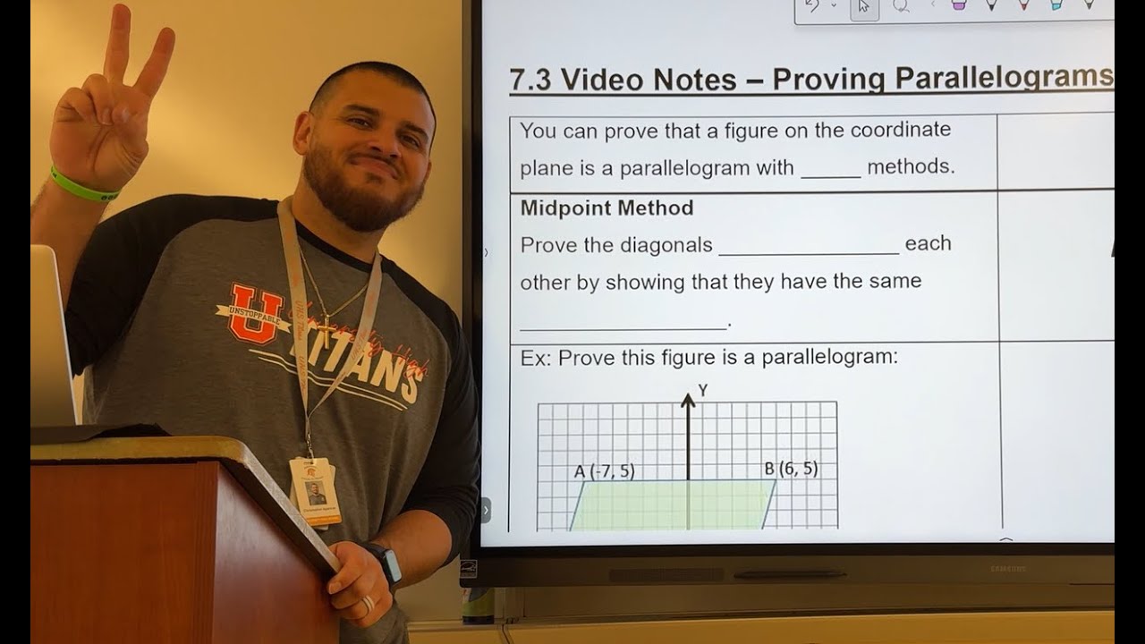 7.3 - Coordinate Plane Proving of Parallelograms - Geometry