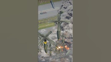 Giant Rotor Bombs Rain Down on Fiery Target.