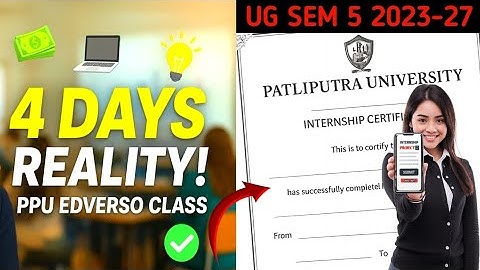 PPU UG Sem 5 Internship 2025 🙋 || Edverso Offline Class || PPU Internship program 2025