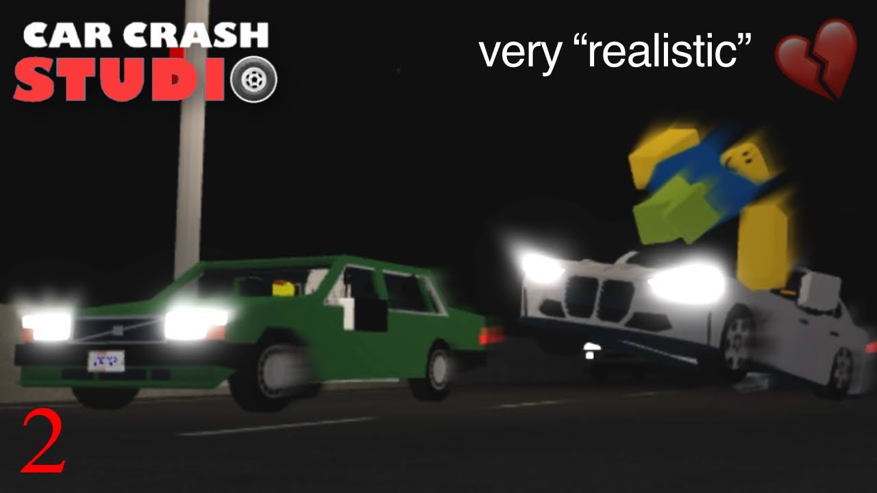 realistic roblox car crash studio compilation 2