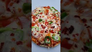 Tawa pizza 🍕 | तवा पिज़्ज़ा रेसिपी 😋 pizza without oven ! #pizzarecipe #panpizzarecipe #shorts #yummy screenshot 5