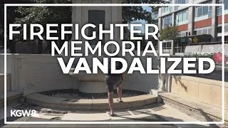 Plaques of firefighters who died in service stolen from memorial