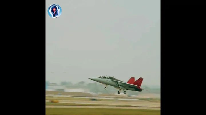 Boeing T-7A red hawk trainer jet USA takeoff from airbase