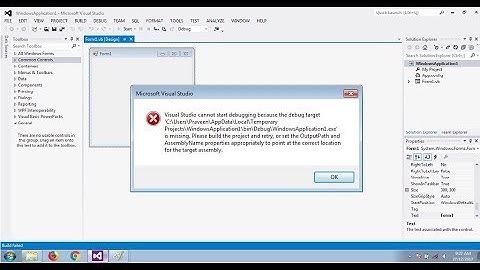 Fix- Visual Studio cannot start debugging because the debug target
