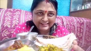#UffKiGorom  Bari Te Electrician  eating show bengali thali kundru ki bhujia