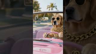 the dog ride car very fast #automobile