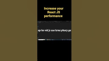 Increase your React JS Performance 🔥 #shorts #youtubeshorts