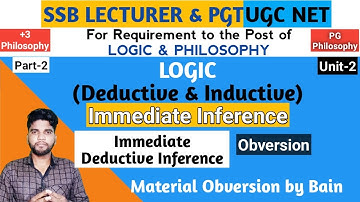 Immediate Inference,Obversion Rules, OPSC PGT SSB PGT