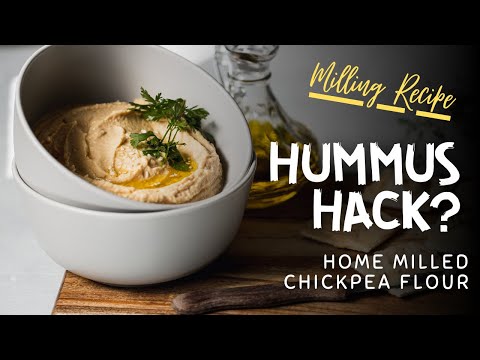 Hummus w/ Dried Chickpeas! | Home Milled Chickpea Flour | Gluten Free Recipe