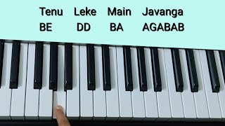 Tenu Leke Main Javanga Tutorial(Chords+Melody) | Salaam-e-Ishq | Keyboard